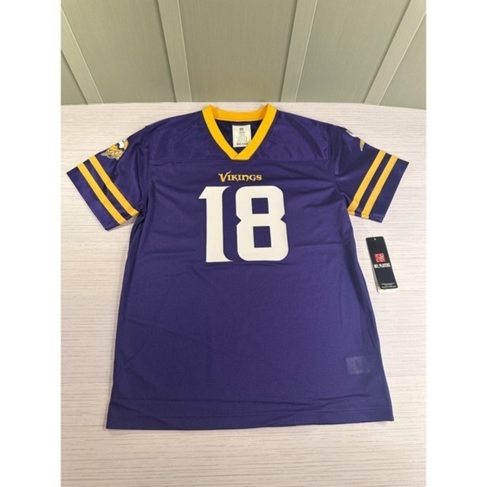 NFL Team Apparel Minnesota Vikings Justin Jefferson 18 Youth XL Jersey Purple